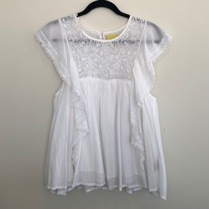 Maeve White Babydoll Tank